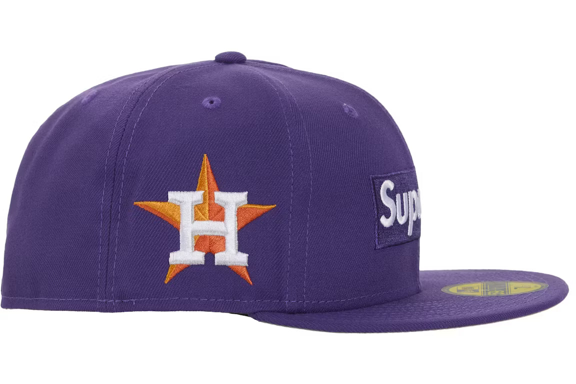 Supreme MLB Teams Box Logo New Era 59Fifty Fitted Hat - Purple (FW25)
