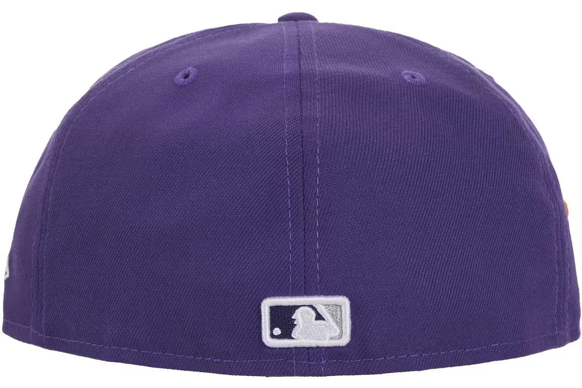 Supreme MLB Teams Box Logo New Era 59Fifty Fitted Hat - Purple (FW25)