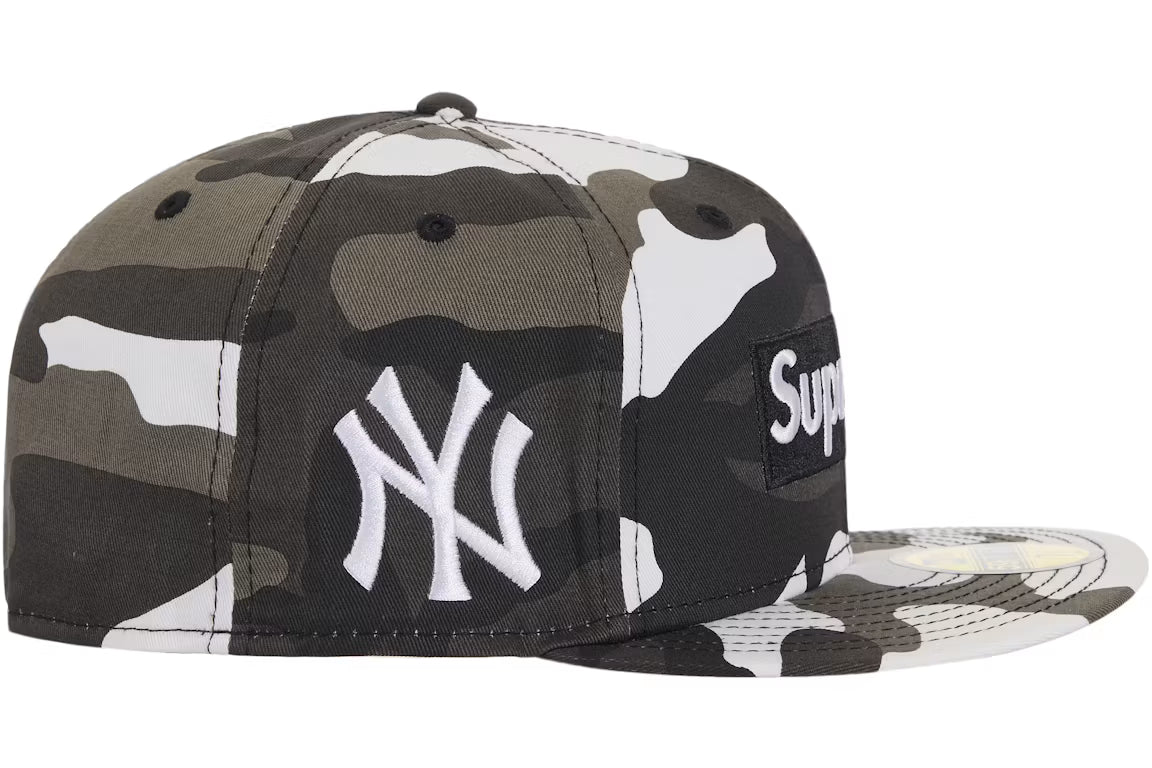Supreme MLB Teams Box Logo New Era 59Fifty Fitted Hat - Snow Camo (FW25)