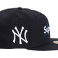 Supreme Rings Box Logo New Era 59Fifty Fitted Hat - Navy (SS26)