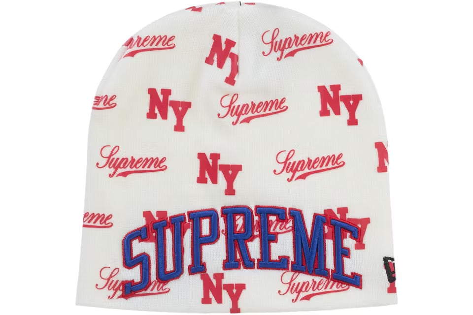 Supreme New Era Box Monogram Beanie - White (SS26)