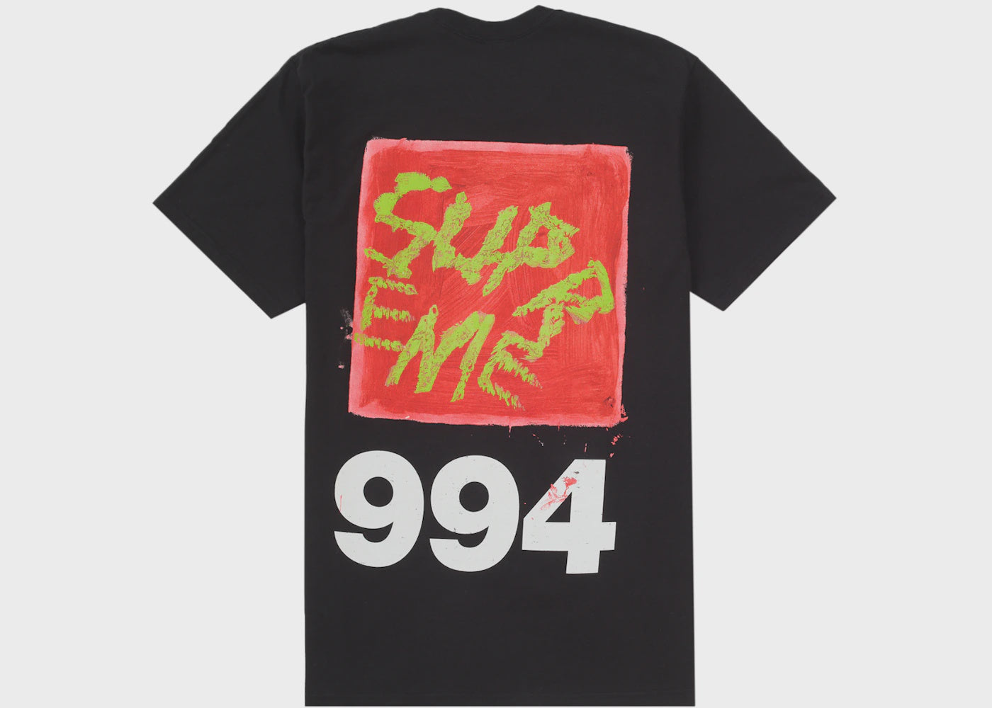 Supreme Paint Tee in Black (SS24) - Men's Short Sleeve T-shirt with Supreme logo