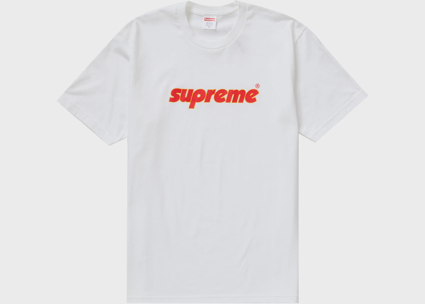 Supreme Pinline Tee in White (SS24) - Classic streetwear t-shirt with iconic logo design