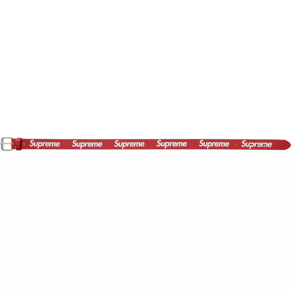 Supreme Repeat Leather Belt - Red (SS23)