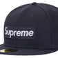 Supreme Rings Box Logo New Era 59Fifty Fitted Hat - Navy (SS26)