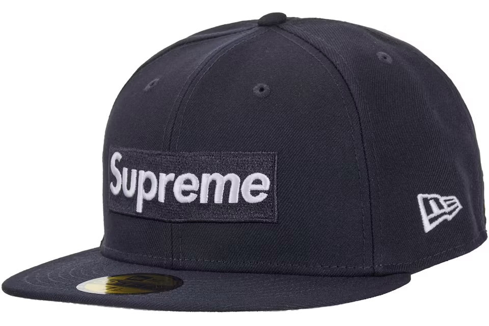 Supreme Rings Box Logo New Era 59Fifty Fitted Hat - Navy (SS26)