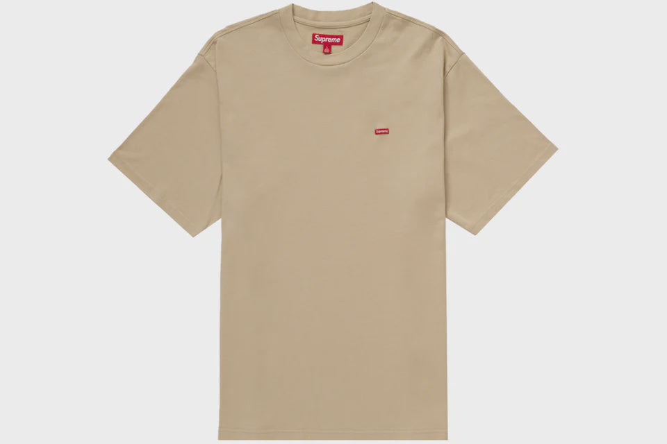 Supreme Small Box Tee - Tan (SS24) - Classic streetwear t-shirt in tan color with small box logo design