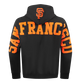 Pro Standard San Francisco Giants Wingspan Hoodie in black with drop shoulder design