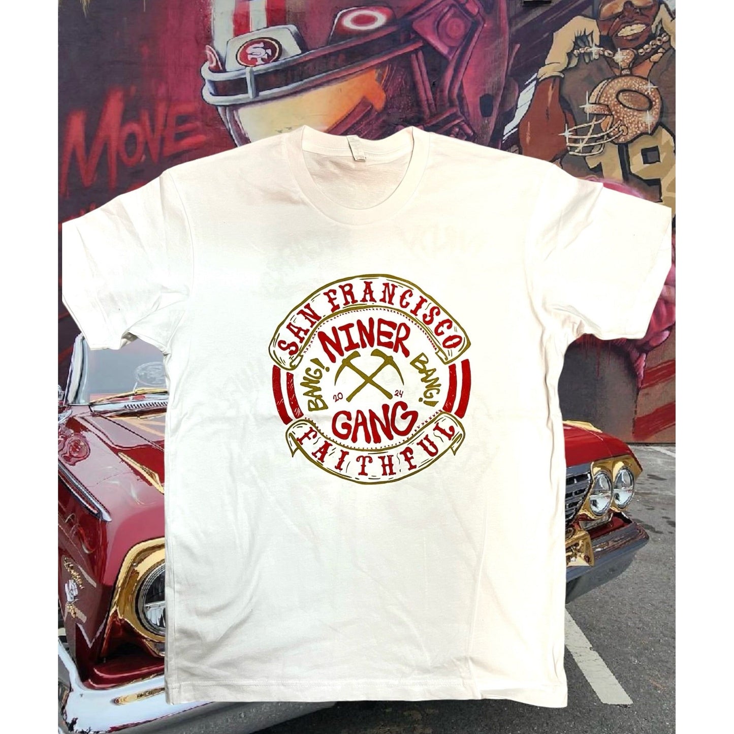 "SF Faithful Niner Gang 2024" White Tee