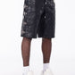 Guapi Obsidian Black Stars Leather Shorts