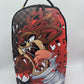 Sprayground Taz Destroy Backpack showcasing distressed PVC material and spacious design
