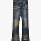 Valabasas "Fax" Vintage Blue Washed/Dark Blue Stacked Denim Jeans