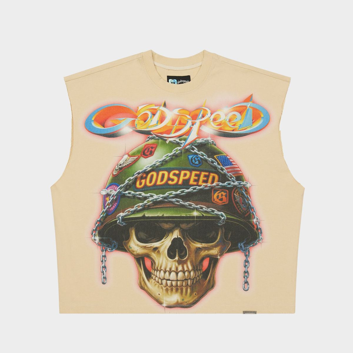 Godspeed Badges of Honor Sleeveless T-Shirt - Bone