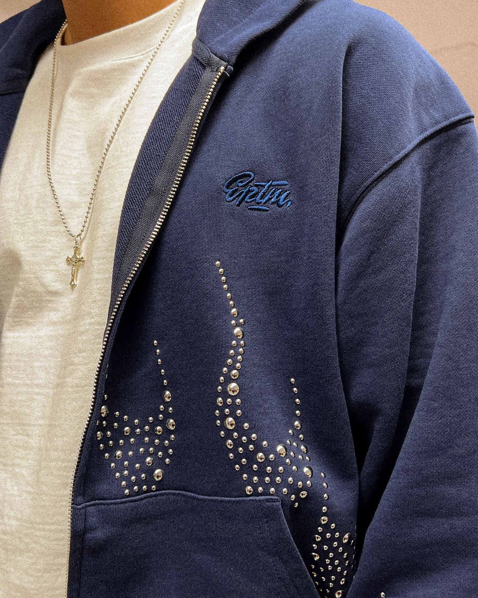 EPTM Metal Flame Zip Up Hoodie - Navy (EP12465)