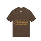 Full-length shot displaying the stylish and comfortable oversized fit of the T-shirt