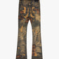 Valabasas Sigma Vintage Blue Stacked Flare Jeans with distressed detailing and frayed hem