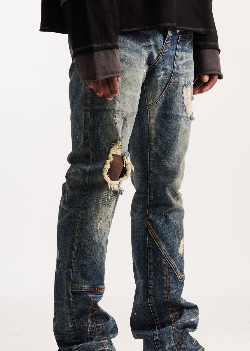 Embellish Vintage Washed Ric Flare Denim Jeans (EMB-S26-25)