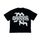 Mixed Emotion "Angel Whispers" Rhinestone Black Tee