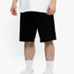 Long description of Valabasas Mr Shorts in black denim featuring stylish, casual men's summer fashion