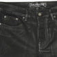  Fashionable menswear - Valabasas Mr Stacked Black Wash Waxed Jeans