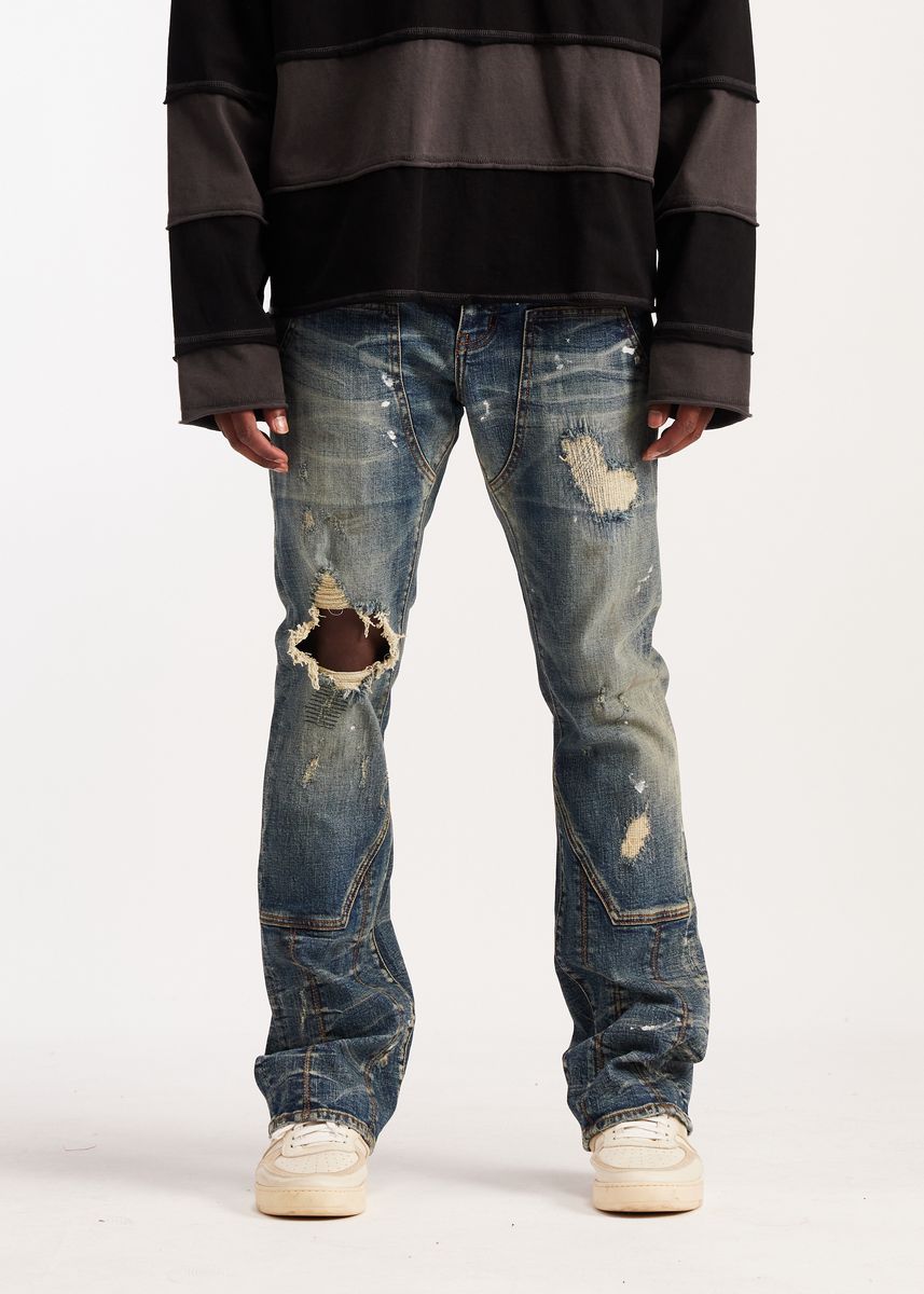 Embellish Vintage Washed Ric Flare Denim Jeans (EMB-S26-25)