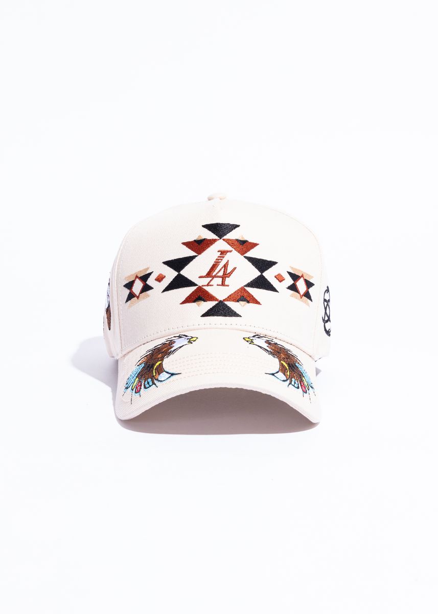 Reference "Paradise LA Tribe" Snapback Hat - Cream (REF897)