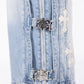 Guapi Aqua Blue Cross Buckle Shorts