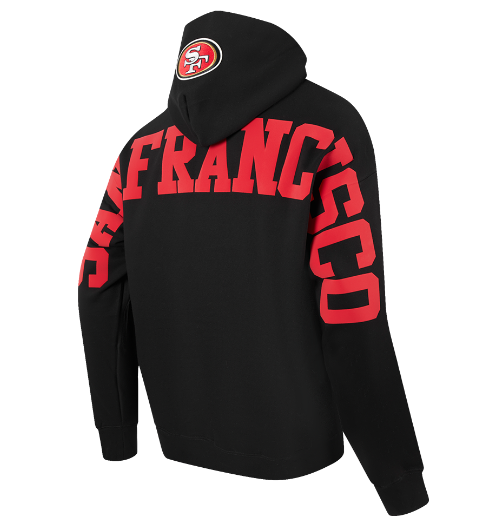 Black Pro Standard San Francisco 49ers Wingspan Hoodie with team logo