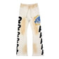 Rare Peace "Dark Age 2.0" Rhinestone Washed Ecru Stacked Jogger