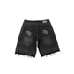 Mixed Emotion "ME" Rhinestone Black Denim Shorts