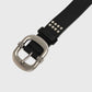 Homme + Femme "Iron Crest Classic" Belt - Black/Black