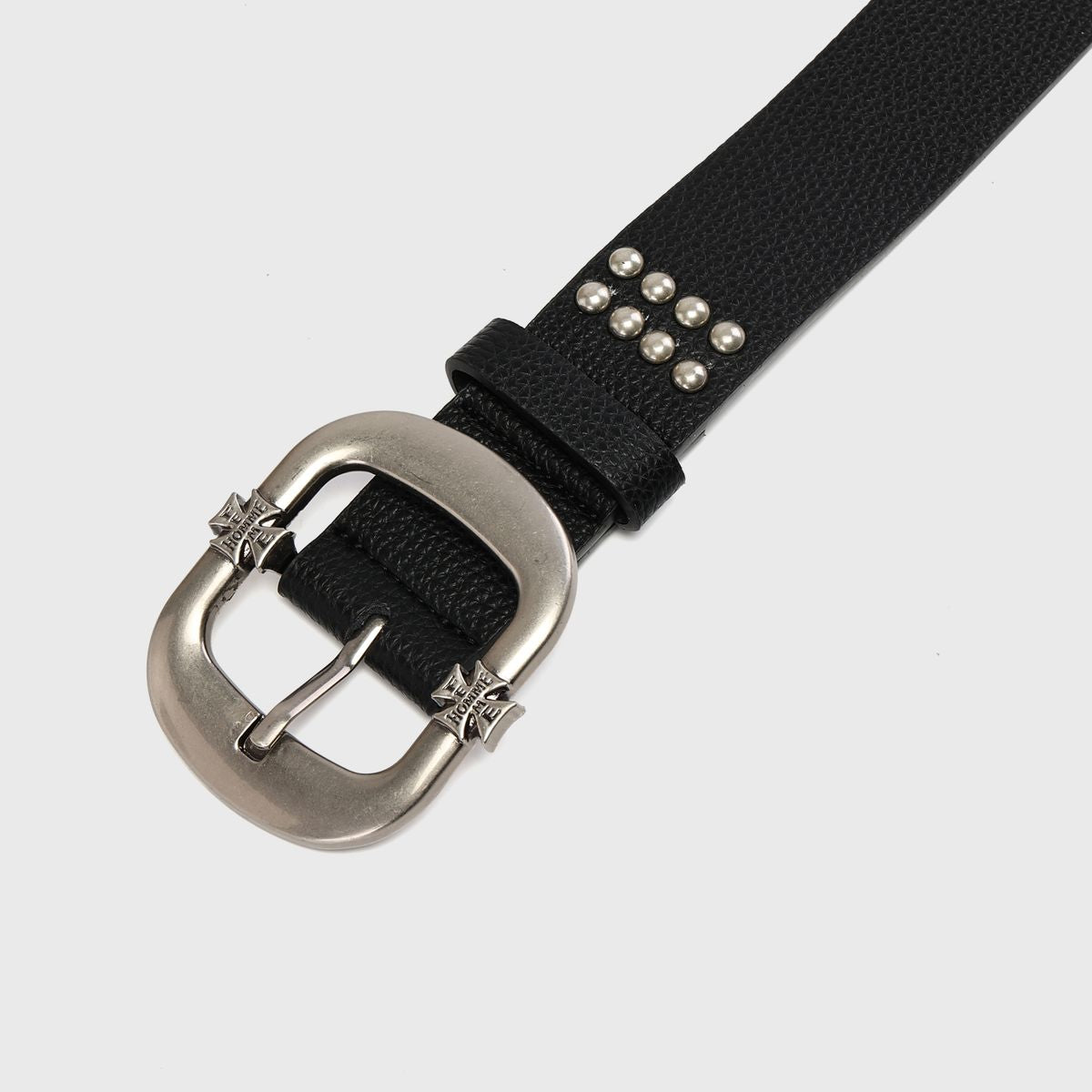 Homme + Femme "Iron Crest Classic" Belt - Black/Black