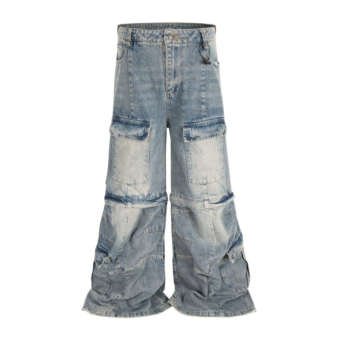 Undeveloped Azul Convert Cargo Blue Denim Jeans