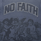 Rare Peace "No Faith Baby Angels" Rhinestone Dark Grey Tee