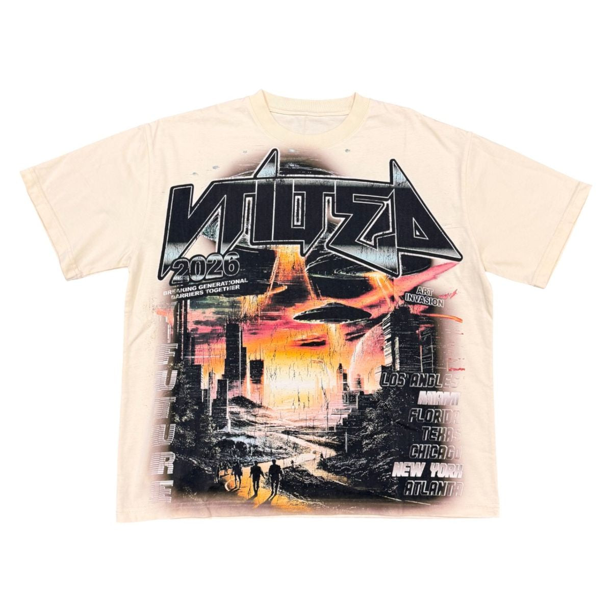 Vtilted "Space" Cream Tee