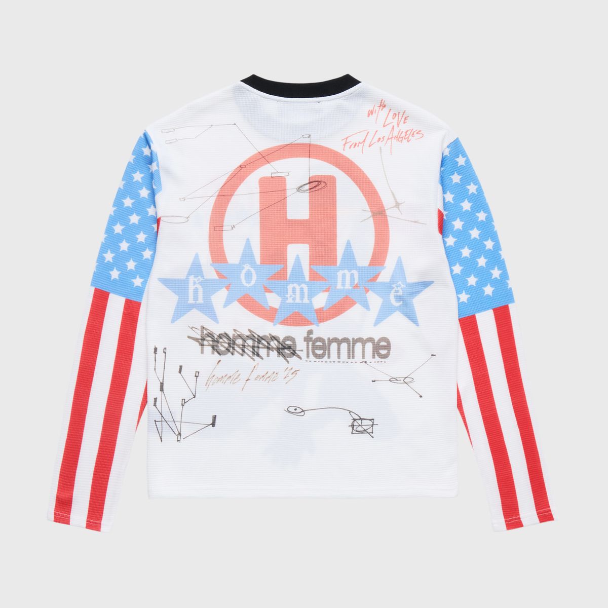 Homme + Femme "Bombshell" Thermal Long Sleeve - White