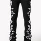 Guapi Obsidian Black Blossom V2 Denim Jeans with side and back pockets