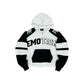 Mixed Emotion "Varsity" Black/White Zip Up Hoodie