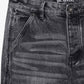 Back view of Valabasas Mr Straight Grey Denim Jeans illustrating the rear pockets and seam construction