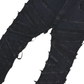 Vicious VC662 black flared jeans featuring scrolling embellishments and stone details for a trendy appearance
