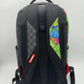 Large Sprayground Scooba Doobba Backpack in vibrant design, measuring 18 by 115 by 65 inches, made from durable 100% PVC