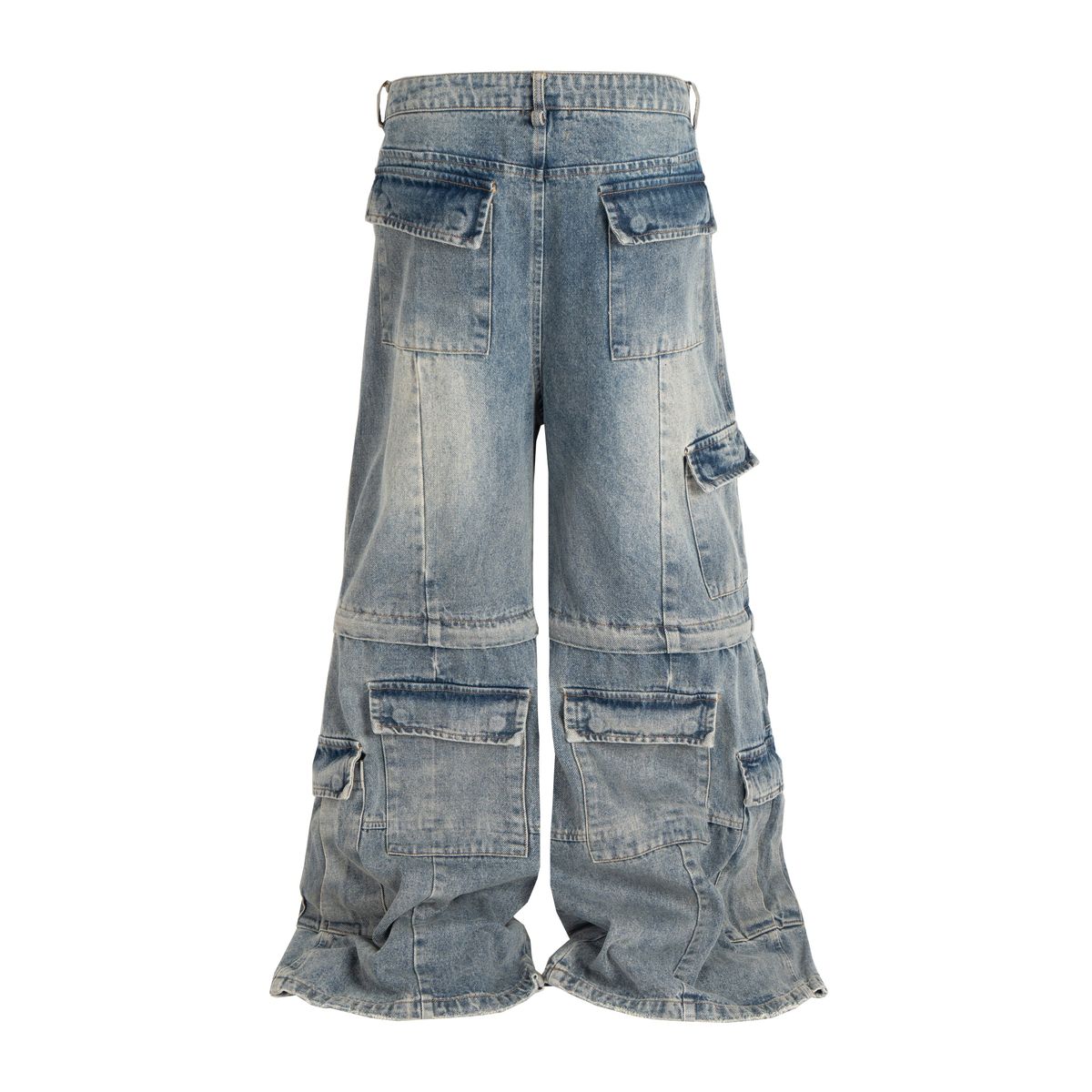 Undeveloped Azul Convert Cargo Blue Denim Jeans
