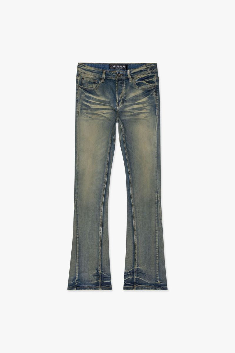 Valabasas Mr Stacked Medium Vintage Stacked Denim Jeans in VLBS-VJ3-1005