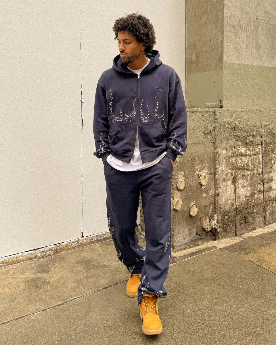 EPTM Metal Flame Zip Up Hoodie - Navy (EP12465)