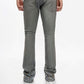 Valabasas "Ion - 33" Inseam" Dark Dirty Blue Waxed Stacked Denim Jeans