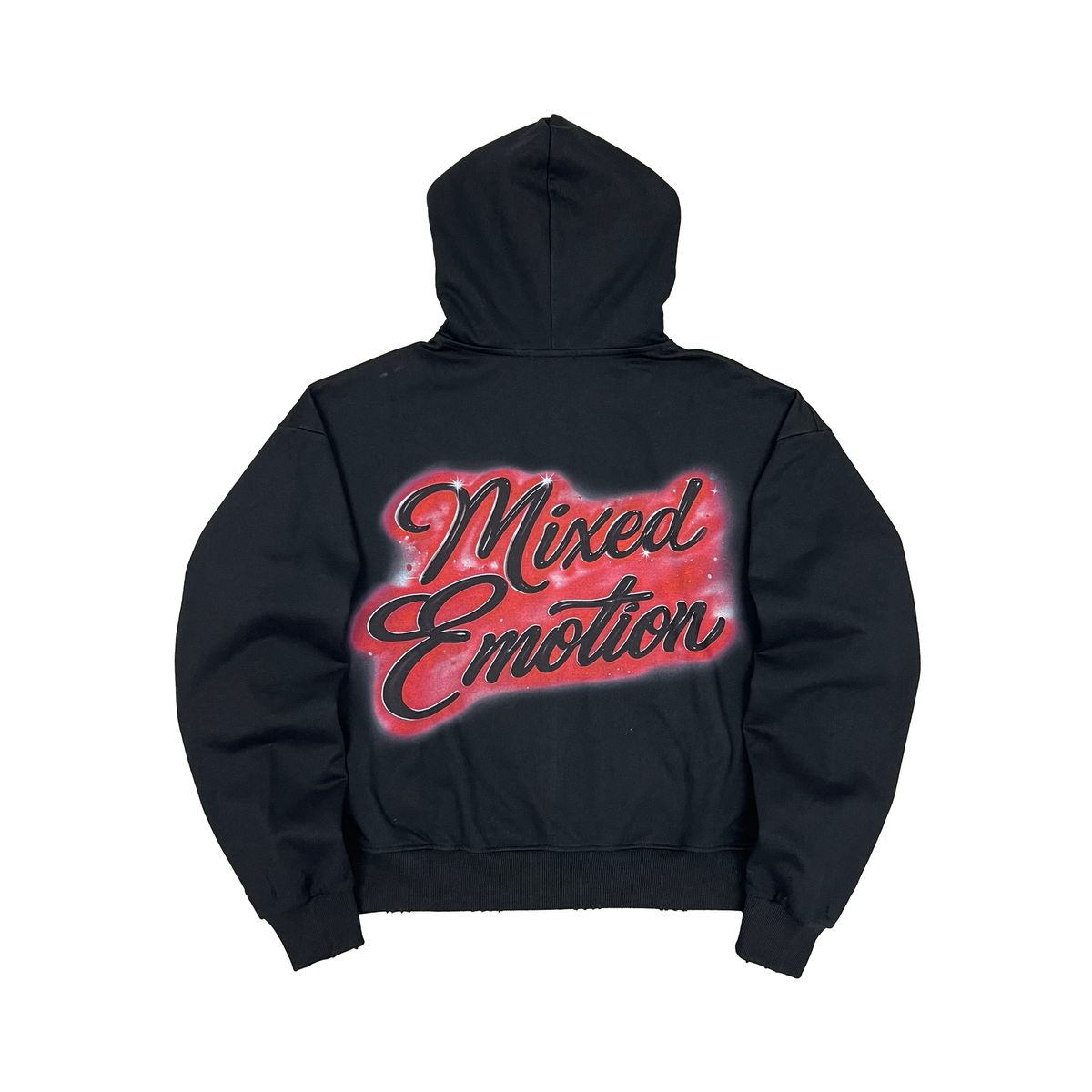 Mixed Emotion "Unveiled" Black Zip Up Hoodie