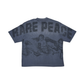 Rare Peace "No Faith Baby Angels" Rhinestone Dark Grey Tee