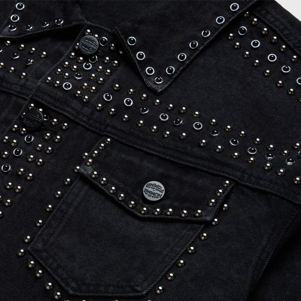 Homme + Femme "Ornament" Denim Jacket - Black