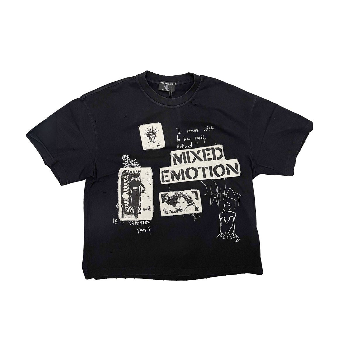 Mixed Emotion "Stamped" Black Tee