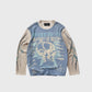 Homme + Femme "777 Maison" Thermal Long Sleeve - Blue/White